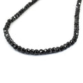 Black Diamonds Beaded Necklace, Excellent Cut, 4.5-5 mm AAA Quality- Certified! Free Diamond Studs. - ZeeDiamonds