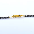 3 mm Round Faceted Black Diamond Beaded Necklace in 925 Silver Clasp. Great Luster! AAA  Certified! Free Diamond Studs. - ZeeDiamonds