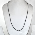 3 mm Round Faceted Black Diamond Beaded Necklace in 925 Silver Clasp. Great Luster! AAA  Certified! Free Diamond Studs. - ZeeDiamonds