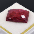 Rare Natural Ruby Gemstone – 26.70 Cts of Pure Elegance, Certified, Boosts Vitality and Energy, Square Cut!