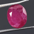 Natural Ruby gemstone, Premium 6.87 Ct Oval Ruby Gemstone | Deep Red Brilliance
