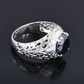 Winter Wedding Ring 3.5 Ct Round Brilliant Cut Black Diamond Ring in 925 Sterling Silver Unique Design Must Buy! - ZeeDiamonds