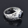 Winter Wedding Ring 3.5 Ct Round Brilliant Cut Black Diamond Ring in 925 Sterling Silver Unique Design Must Buy! - ZeeDiamonds