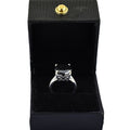 Promise Ring 4 Ct Cushion Cut Black Diamond Solitaire Ring in 925 Sterling Silver Great Collection - ZeeDiamonds