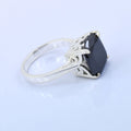 Promise Ring 4 Ct Cushion Cut Black Diamond Solitaire Ring in 925 Sterling Silver Great Collection - ZeeDiamonds
