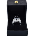 Designer 8 Ct Round Brilliant Cut Black Diamond Solitaire Ring in 925 Sterling Silver Wedding Ring - ZeeDiamonds