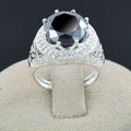 Designer 8 Ct Round Brilliant Cut Black Diamond Solitaire Ring in 925 Sterling Silver Wedding Ring - ZeeDiamonds