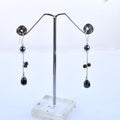 Stunning Black Diamond Dangler Silver Earrings, Bridesmaid Gift, Birthday Gift, Gift for Daughter - ZeeDiamonds
