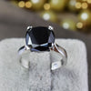 Certified 3 Ct Cushion Shape Black Diamond Solitaire 925 Sterling Silver Great Shine