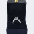 Great Design 1.70 Carat Round Brilliant Cut Black Diamond With Accents Solitaire Ring , 925 Sterling Silver - ZeeDiamonds
