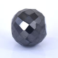 Natural Earth mined 16mm , Rare 30cts Black Diamond  Round Faceted Drilled Bead For making jewelry - ZeeDiamonds