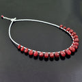 Certified Red Ruby Gemstone Necklace with Beads, 925 Silver Excellent Cut & Luster - ZeeDiamonds