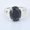 6.05 Ct Oval Cut Black Diamond Solitaire Ring in 925 Sterling Silver Ring, Ideal Birthday Gift, Anniversary Gift , Gift for Girlfriend, Wife - ZeeDiamonds