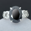 6.05 Ct Oval Cut Black Diamond Solitaire Ring in 925 Sterling Silver Ring, Ideal Birthday Gift, Anniversary Gift , Gift for Girlfriend, Wife