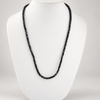 3 mm Black Diamond Beaded Necklace, 925 Sterling Silver, 16–36 Inches + Free Diamond Studs