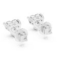 Isolde 6 mm Heart Diamond Earrings