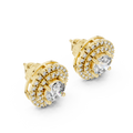 Liora 7.00 mm Diamond Halo Earrings