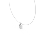 Elvarielle Princess & Round Diamond Pendant