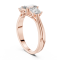 Aureline 6.00 × 4.00 mm Emerald & 3.75 mm Princess Diamond Ring