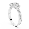 Aureline 6.00 × 4.00 mm Emerald & 3.75 mm Princess Diamond Ring