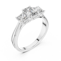 Aureline 6.00 × 4.00 mm Emerald & 3.75 mm Princess Diamond Ring