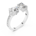 Mirevane Emerald & Pear Diamond Ring