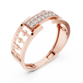 Virellia Linear Pavé Diamond Ring