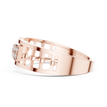 Virellia Linear Pavé Diamond Ring