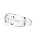 Virellia Linear Pavé Diamond Ring