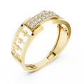 Virellia Linear Pavé Diamond Ring