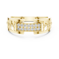 Virellia Linear Pavé Diamond Ring
