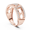 Aurevienne Diagonal Pavé Diamond Ring
