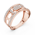 Aurevienne Diagonal Pavé Diamond Ring