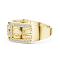 Aurevienne Diagonal Pavé Diamond Ring