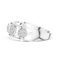 Lunavienne Triple-Cluster Round Diamond Ring