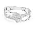 Marivienne Two-Tone Round Diamond Ring