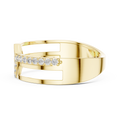 Marivienne Two-Tone Round Diamond Ring