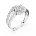 Valerienne Halo Motif Round Diamond Ring