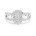 Valerienne Halo Motif Round Diamond Ring