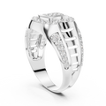 Celestine Oval Crest Round Diamond Ring
