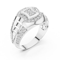 Celestine Oval Crest Round Diamond Ring