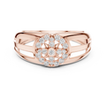 Elara Bloom Round Diamond Ring