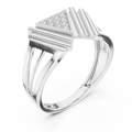 Elara V-Cascade Round Diamond Ring