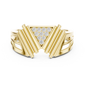 Elara V-Cascade Round Diamond Ring