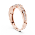 Celestia Linear Cascade Round Diamond Ring
