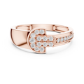 Celestia Linear Cascade Round Diamond Ring
