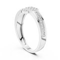 Celestia Linear Cascade Round Diamond Ring