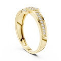 Celestia Linear Cascade Round Diamond Ring