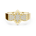 Avelienne Geometric Round Diamond Ring