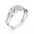Virellienne Floral Cluster Pavé Diamond Ring
